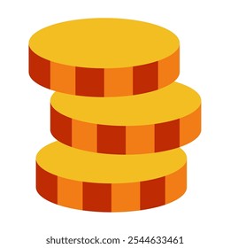 Ilustração do ícone de marketing de vendas da Pilha de Moedas