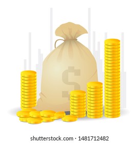 Coin Stack Stock Illustration as EPS 10 File