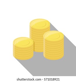 Coin Stack Vector.