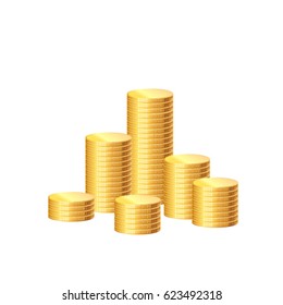 Coin stack. Vector