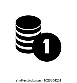 coin stack vector icon