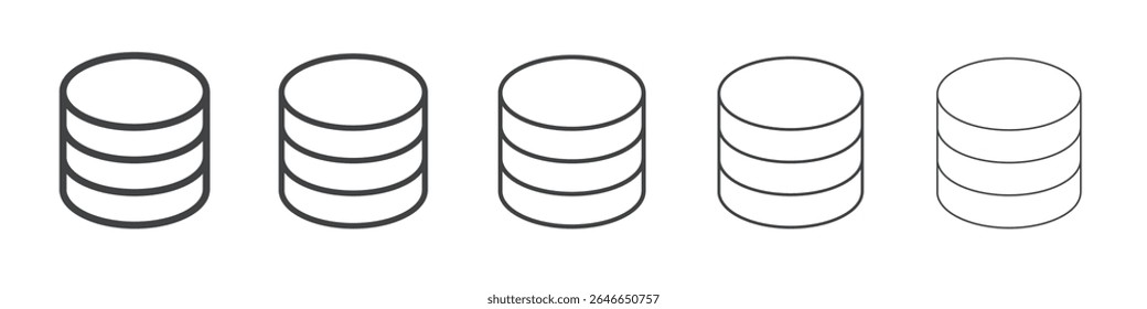 Coin stacks icon flat simple outline logo