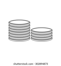 coin symbol icon sign vector illustration of money