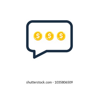 Coin Talk Icon Logo Design Element