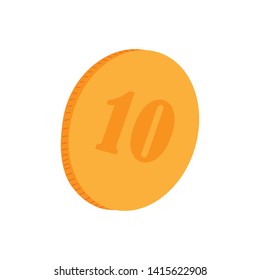 Coin ten (10), Vector eps 10