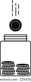 Coin Tip, Saving Jar Icon