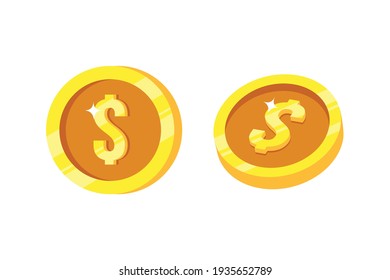 Coin and token icon for game user interface object uses