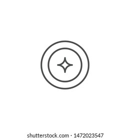 coin token icon vector illustration