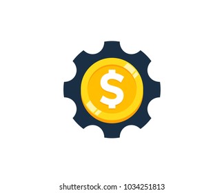 Coin Tool Icon Logo Design Element