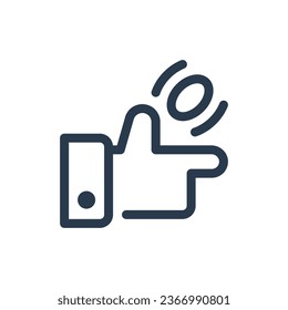 Coin Toss Ceremony vector icon illustration