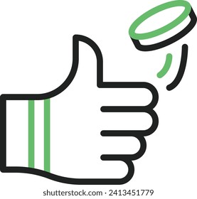 Coin Toss icon vector image. Suitable for mobile application web application and print media.