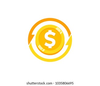 Coin Trade Icon Logo Design Element