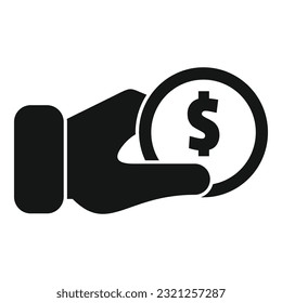 Icono de comercio de monedas vector simple. Riesgo comercial. Vida de seguridad