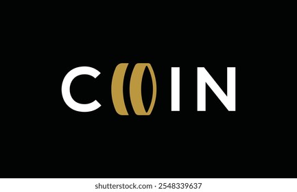 Coin typography text logo design graphic