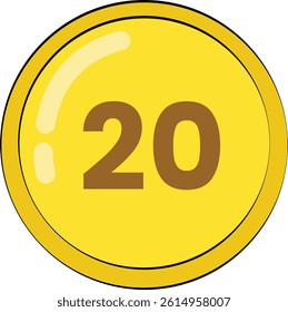 Coin vector design for Game Property