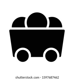 coin vector glyph flat icon 