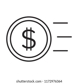Coin vector icon