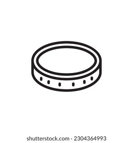 Coin vector icon. Casino coins sign. Casino chips icon. Money flat sign design. Illustration of coin line icon. Linear flat cent coin symbol pictogram. UX UI icon