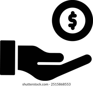 Ilustração de design de ícone de vetor de moeda