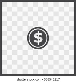 Coin vector icon. Isolated illustration. Business picture.