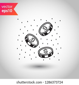 Coin vector icon. Money sign. EPS 10 