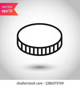Coin vector icon. Money sign. EPS 10 