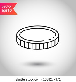 Coin vector icon. Money sign. EPS 10 