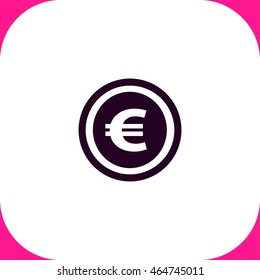 Coin vector icon on white background.