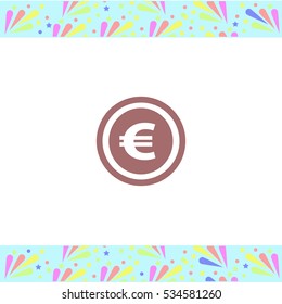 Coin vector icon on white background. Isolated illustration. Business picture.