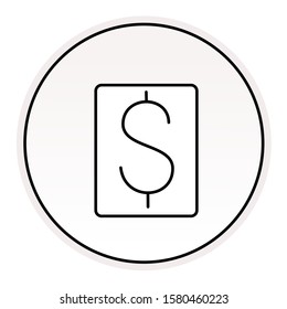 Coin vector icon sticker dollar25 cents 