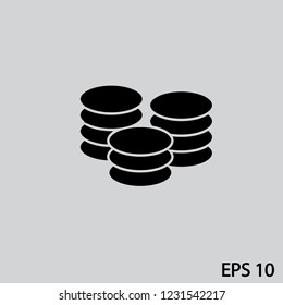 Coin vector icon,eps10 format.