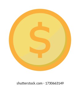Coin vector illustration, flat coin money,treasure heap isolated on white background