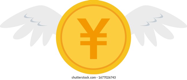 Coin vector illustration . Japanese yen