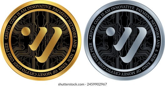 venüs-xvs coin vector illustrations. 3d illustration. vector coins.