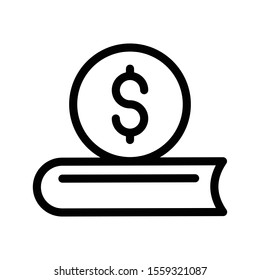 coin vector thin line icon 