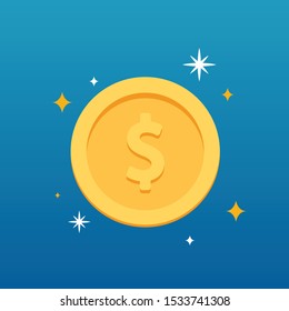 Coin vector. wallpaper. free space for text. coin vector. Coin poster design.