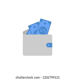 Coin, wallet, finance, money, banking two color blue and gray icon
