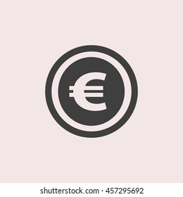 Coin web icon. Isolated illustration