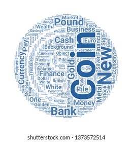 coin word cloud. tag cloud about coin