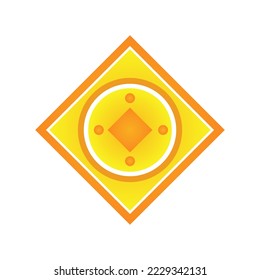 coin, yen, money icon, vector illustration