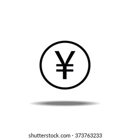 Coin - Yen Thin Line Single Icon