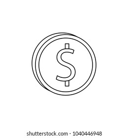 coinage icon. Element of banking icon for mobile concept and web apps. Thin line  icon for website design and development, app development. Premium icon on white background