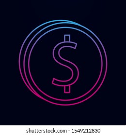 Coinage nolan icon. Simple thin line, outline vector of banking icons for ui and ux, website or mobile application