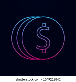 Coinage nolan icon. Simple thin line, outline vector of banking icons for ui and ux, website or mobile application