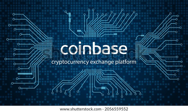 Coinbase Cryptocurrency Stock Market Name Printed Stock Vector (Royalty ...