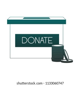 Coind donate box blue lines