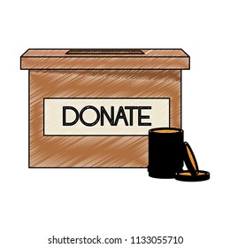 Coind donate box scribble