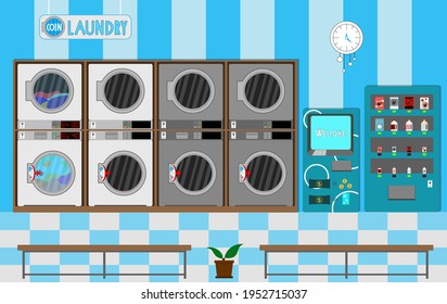 Coin-operated washing and drying machines