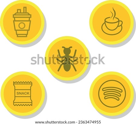 coins with ant expenses, ant expenses icon Foto stock © 
