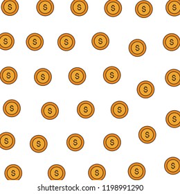 Coins background cartoons